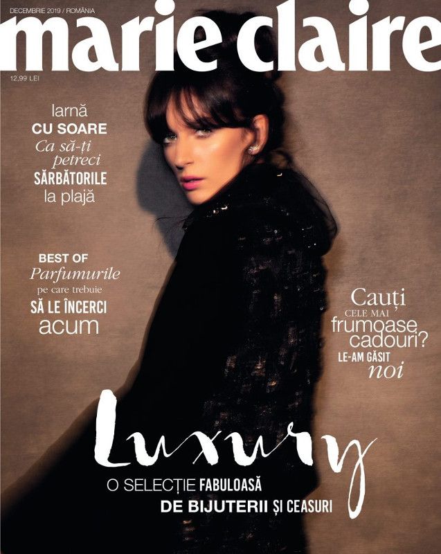 MARIE CLAIRE ROMANIA magazine side cover  December 2019