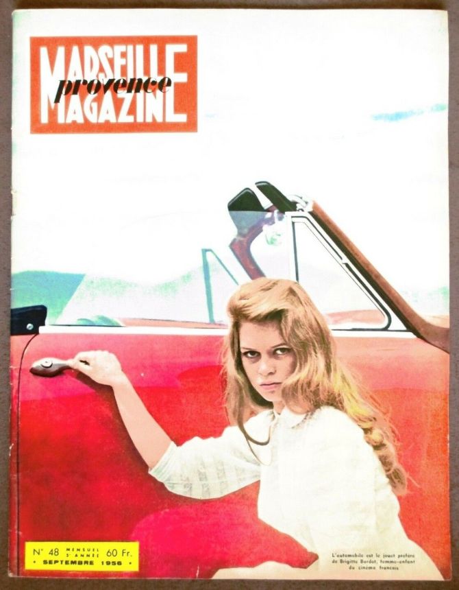 MARSEILLE PROVENCE MAGAZINE magazine side cover Issue 48  September 1956