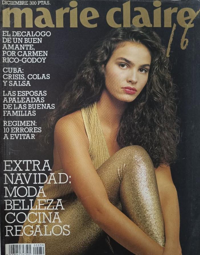 MARIE CLAIRE SPAIN magazine side cover Issue 39  December 1990