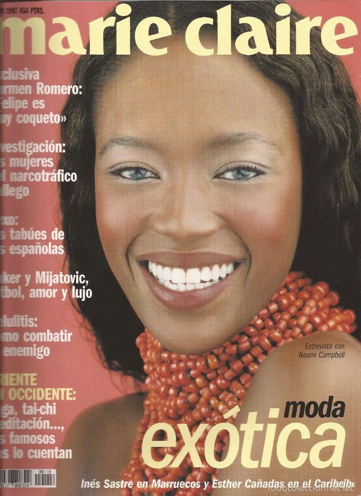 MARIE CLAIRE SPAIN magazine side cover Issue 118  July 1997