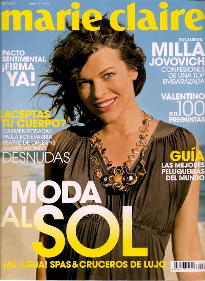 MARIE CLAIRE SPAIN magazine side cover  July 2007