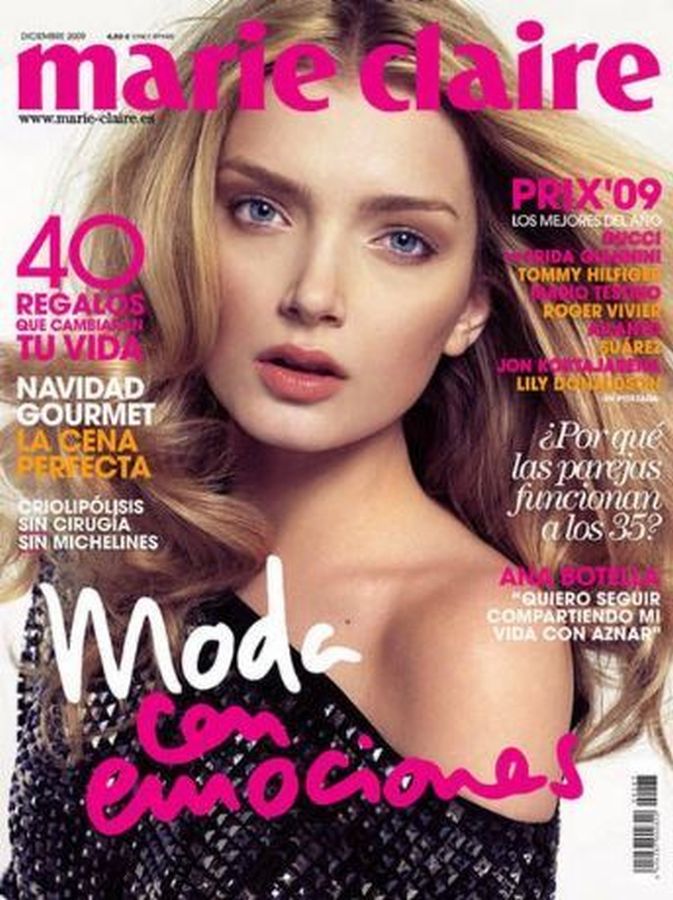 MARIE CLAIRE SPAIN magazine side cover  December 2009
