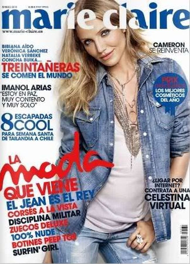 MARIE CLAIRE SPAIN magazine side cover  March 2010