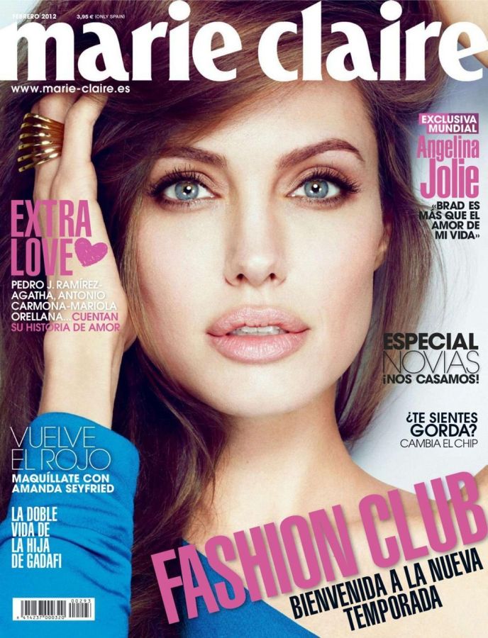 MARIE CLAIRE SPAIN magazine side cover  February 2012