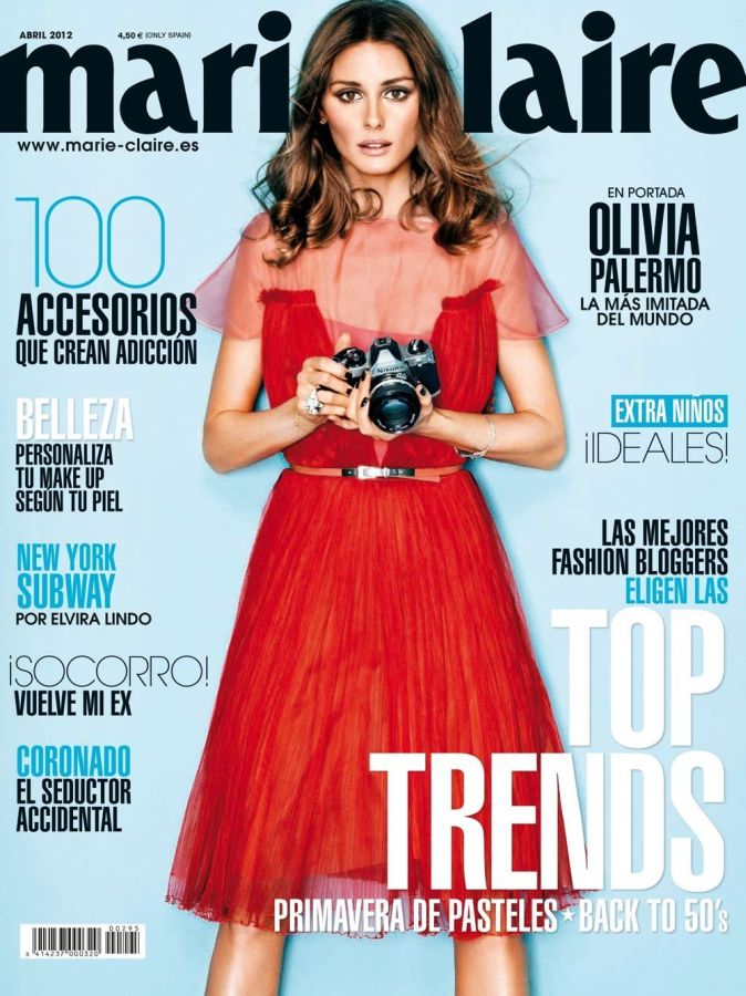 MARIE CLAIRE SPAIN magazine side cover  April 2012