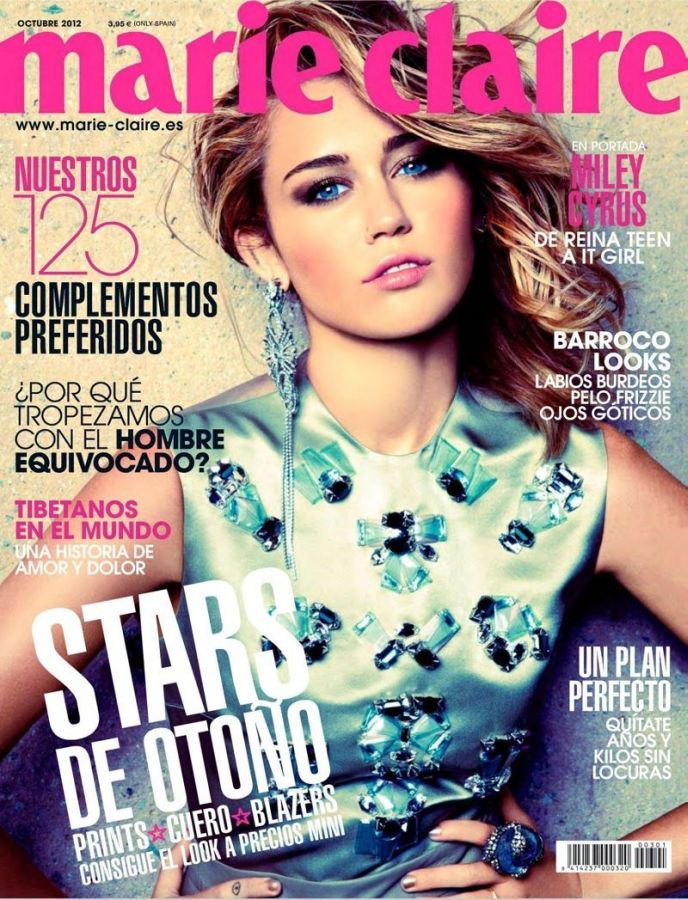 MARIE CLAIRE SPAIN magazine side cover  October 2012