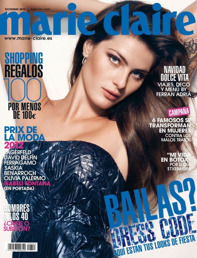 MARIE CLAIRE SPAIN magazine side cover  December 2012