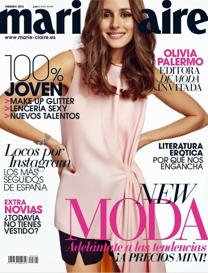 MARIE CLAIRE SPAIN magazine side cover  February 2013