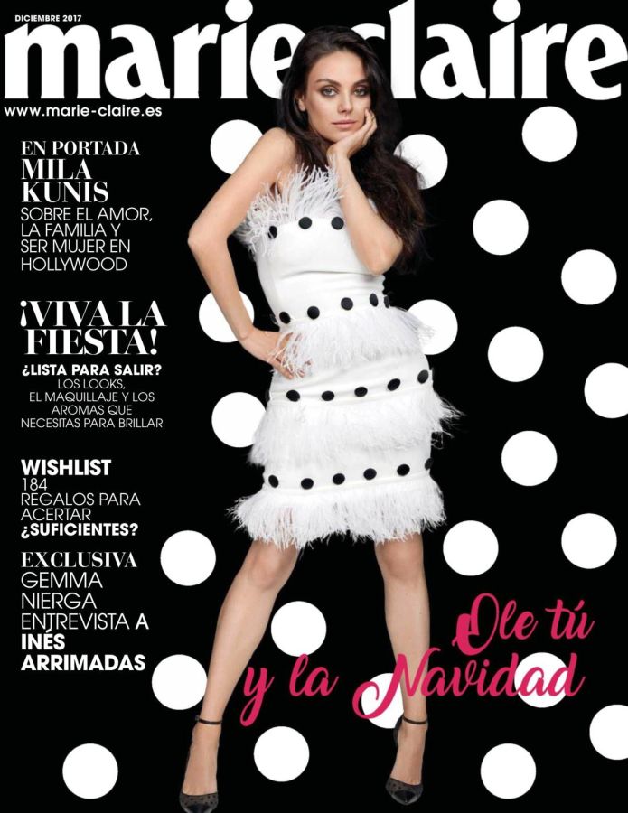 MARIE CLAIRE SPAIN magazine side cover  December 2017