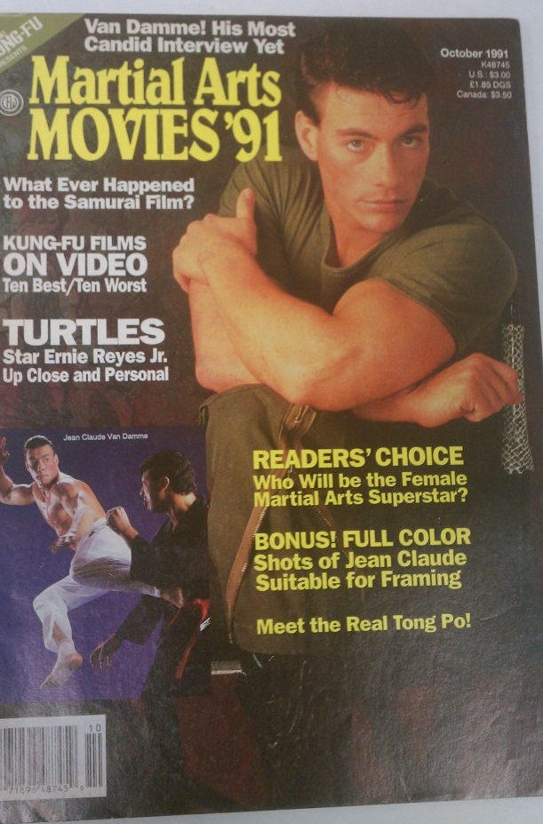 MARTIAL ARTS MOVIES (IKF) magazine side cover October 1991