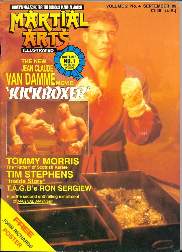 MARTIAL ARTS ILLUSTRATED magazine side cover  September 1989