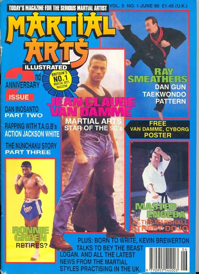 MARTIAL ARTS ILLUSTRATED magazine side cover  June 1990