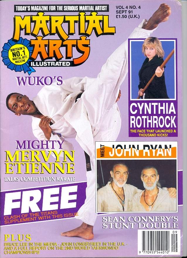 MARTIAL ARTS ILLUSTRATED magazine side cover  September 1991