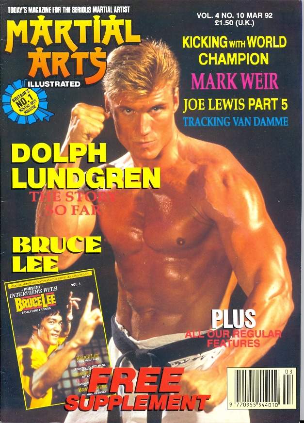 MARTIAL ARTS ILLUSTRATED magazine side cover  March 1992