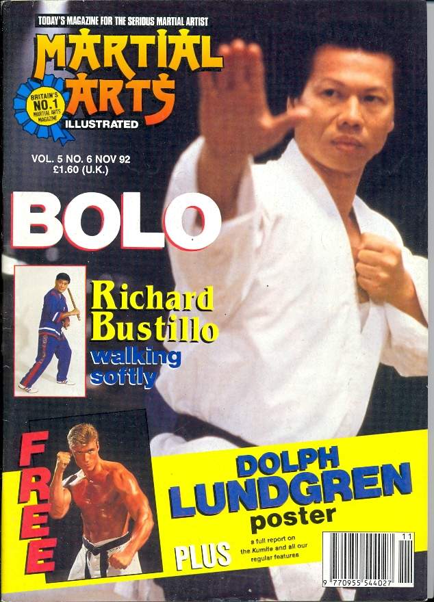 MARTIAL ARTS ILLUSTRATED magazine side cover  November 1992