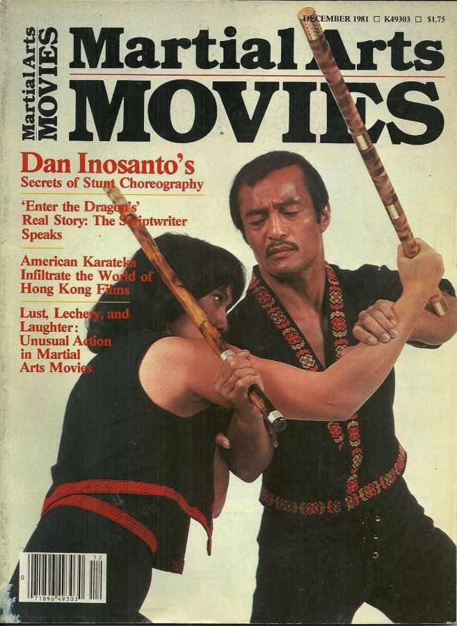 MARTIAL ARTS MOVIES magazine side cover Issue 6 December 1981
