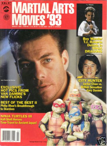 MARTIAL ARTS MOVIES (IKF) magazine side cover March 1993