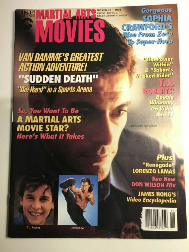 MARTIAL ARTS MOVIES (IKF) magazine side cover November 1995