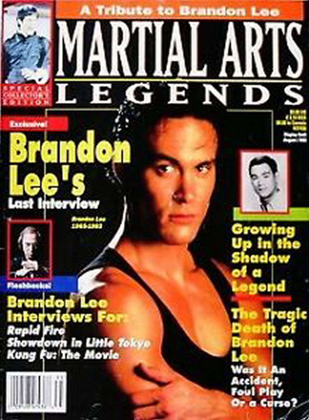 MARTIAL ARTS LEGENDS magazine side cover  August 1993