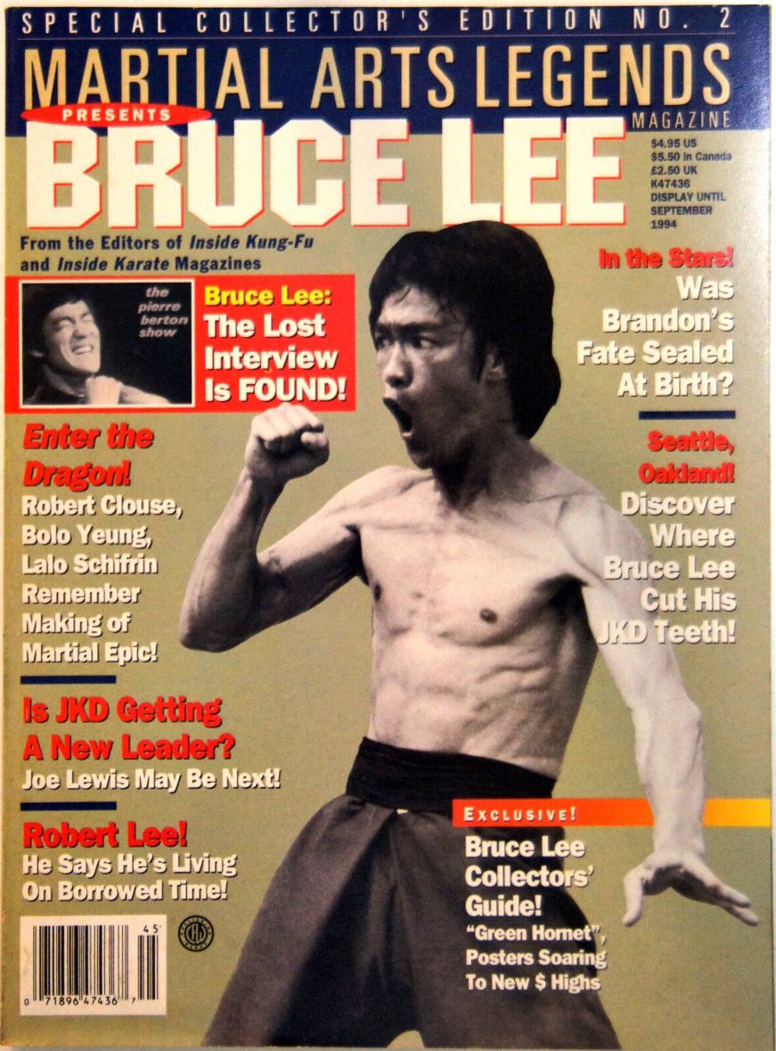 MARTIAL ARTS LEGENDS magazine side cover  August 1994