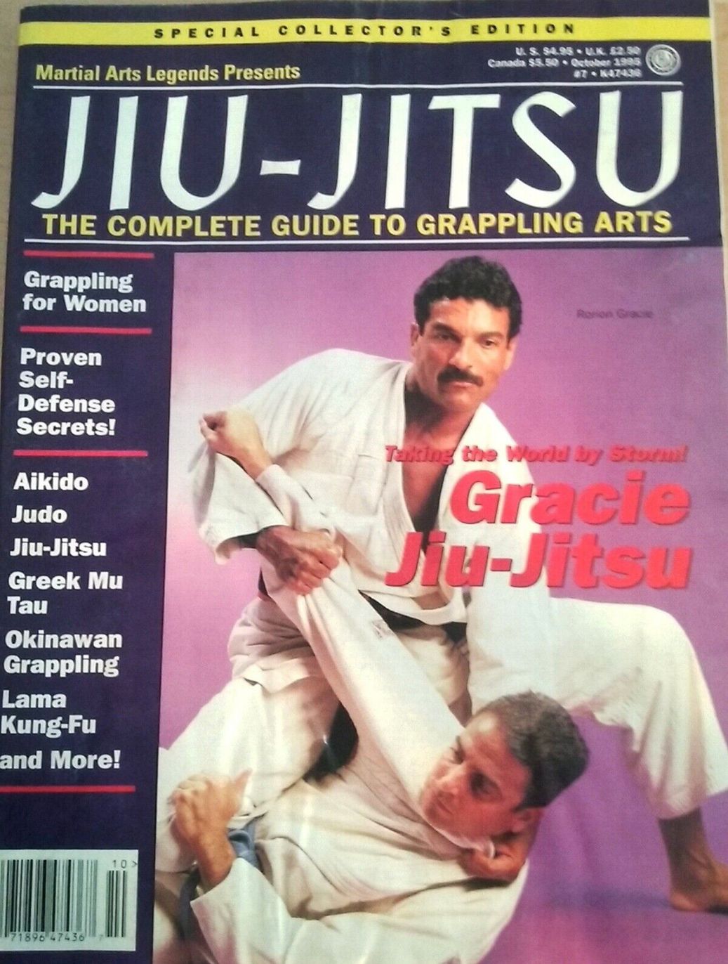 MARTIAL ARTS LEGENDS magazine side cover  October 1995