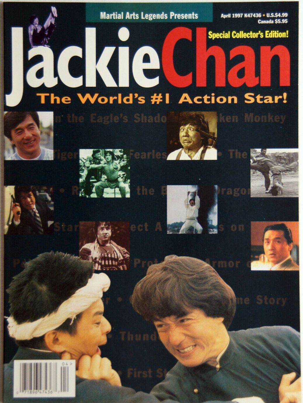 MARTIAL ARTS LEGENDS magazine side cover  April 1997