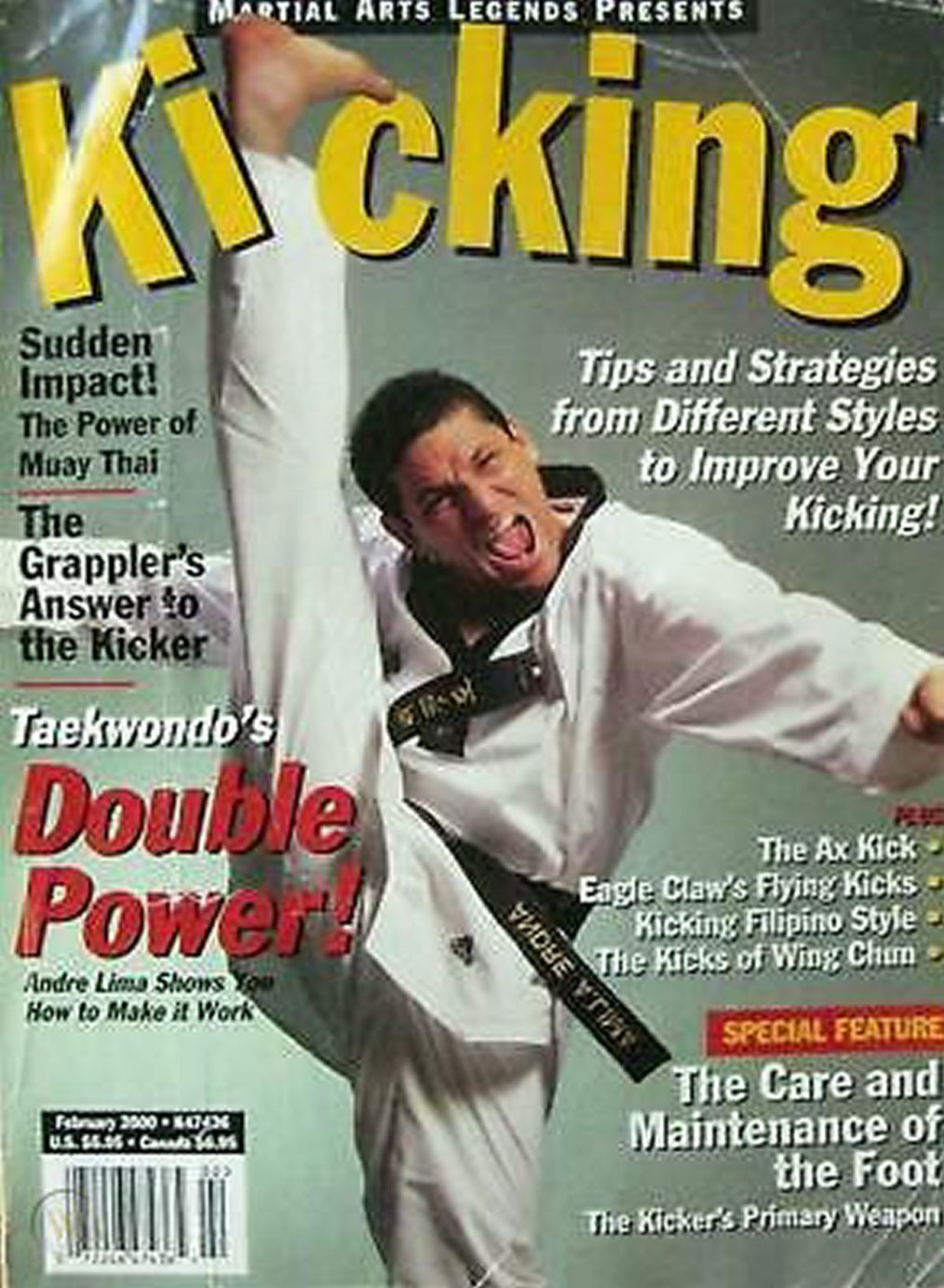 MARTIAL ARTS LEGENDS magazine side cover  February 2000