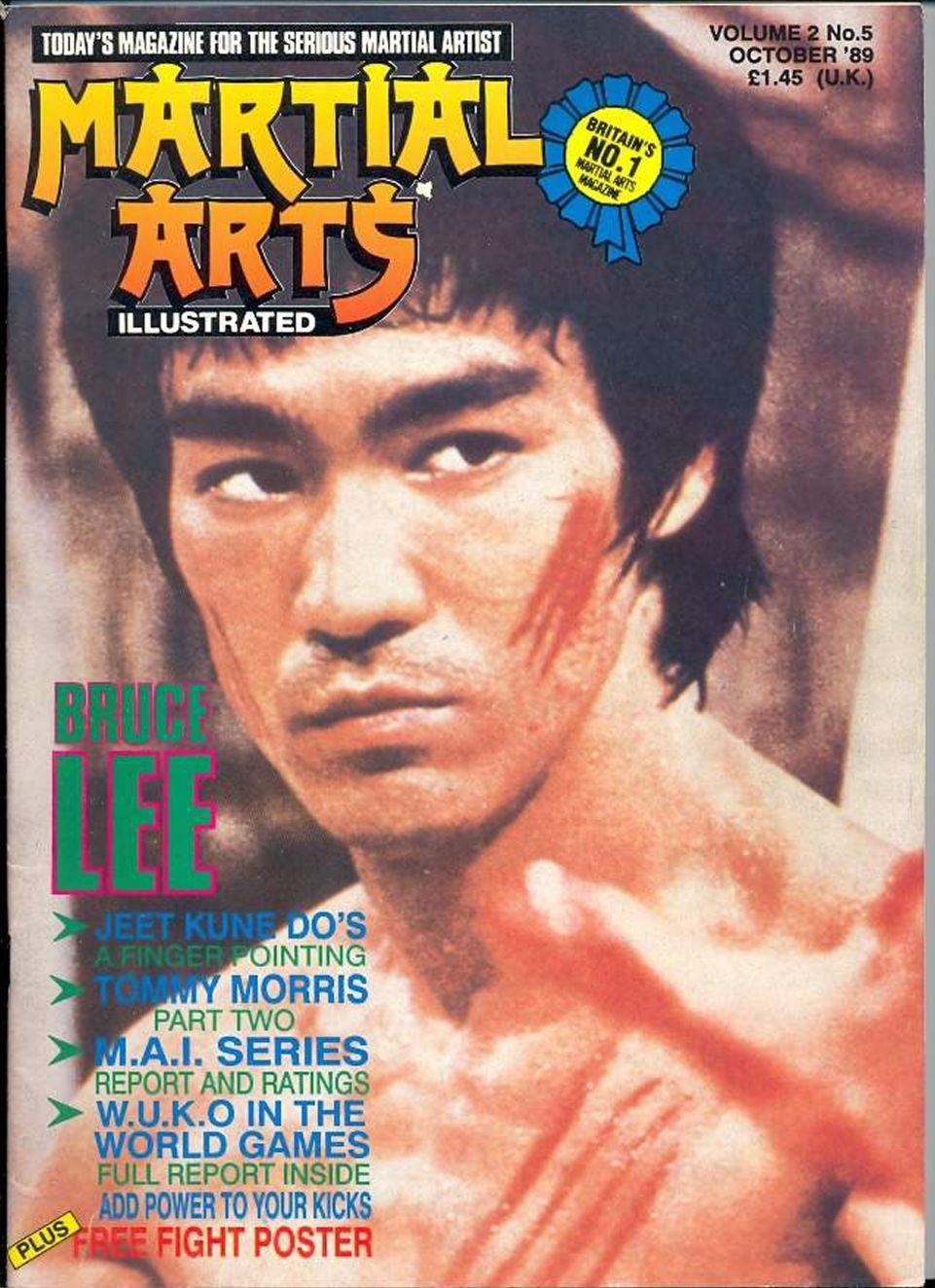 MARTIAL ARTS ILLUSTRATED magazine side cover  Vol 2 No  5  October 1989