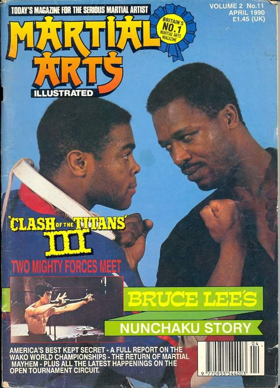 MARTIAL ARTS ILLUSTRATED magazine side cover  Vol 2 No  11  April 1990