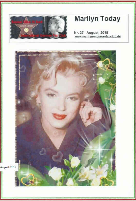 MARILYN TODAY magazine side cover Issue 37  August 2018