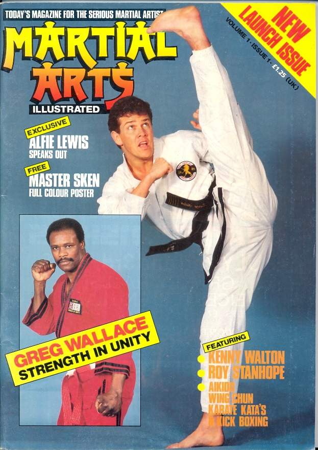 MARTIAL ARTS ILLUSTRATED magazine side cover Issue 1  June 1986