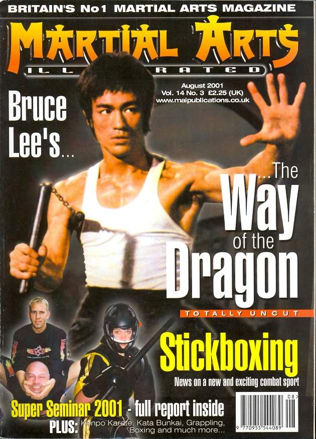 MARTIAL ARTS ILLUSTRATED magazine side cover  August 2001