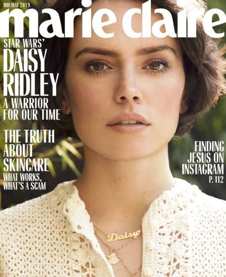 MARIE CLAIRE USA magazine side cover  December 2019