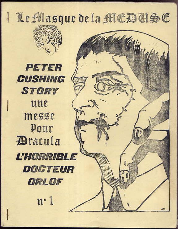 MASQUE DE LA MEDUSE magazine side cover Issue 1 December 1970