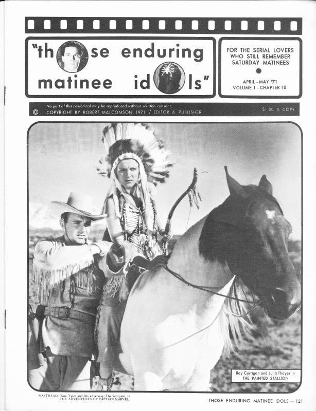 THOSE ENDURING MATINEE IDOLS magazine side cover Issue 10 April/May 1971