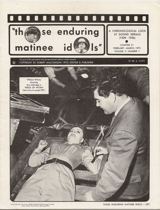 THOSE ENDURING MATINEE IDOLS magazine side cover Issue 21  Vol 3 # 1 February/March 1973