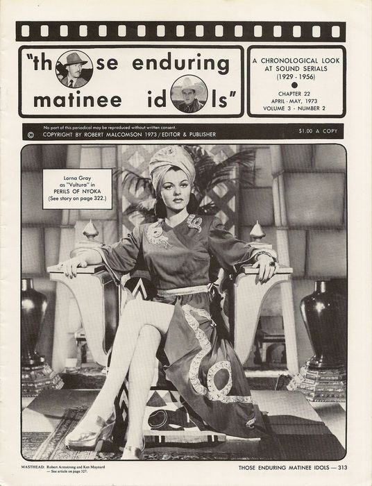 THOSE ENDURING MATINEE IDOLS magazine side cover Issue 22  Vol 3 # 2 April/May 1973