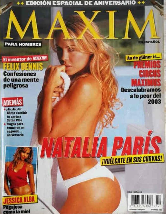 MAXIM COLOMBIA magazine side cover  December 2003