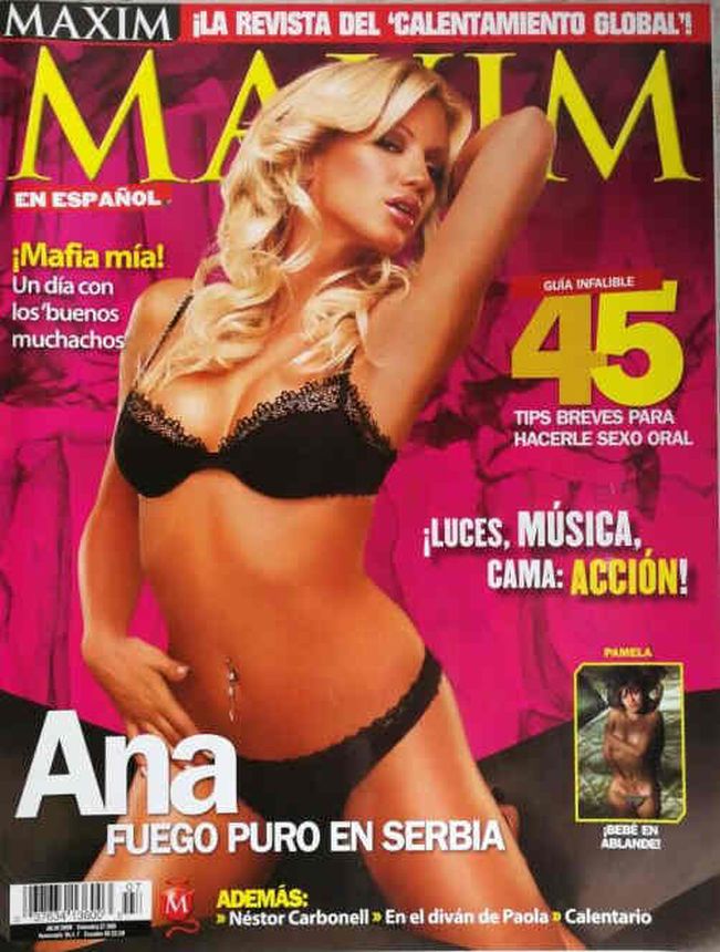 MAXIM COLOMBIA magazine side cover  July 2008