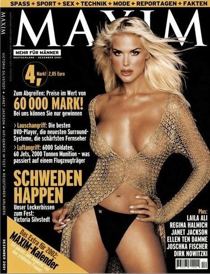 MAXIM GERMANY magazine side cover  December 2001