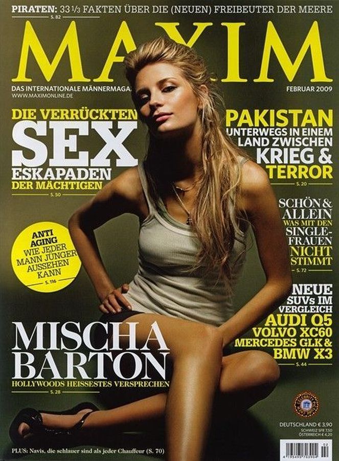MAXIM GERMANY magazine side cover  February 2009