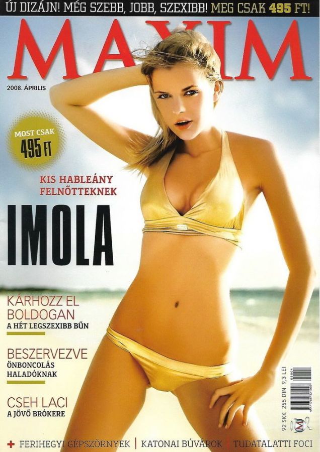 MAXIM HUNGARY magazine side cover  April 2008