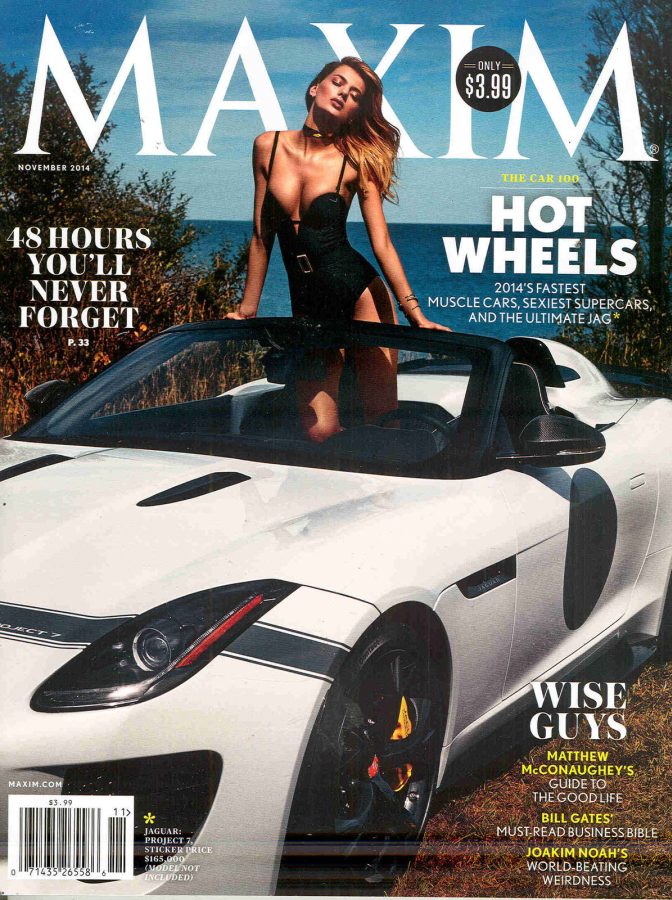 MAXIM magazine side cover Issue 198 November 2014
