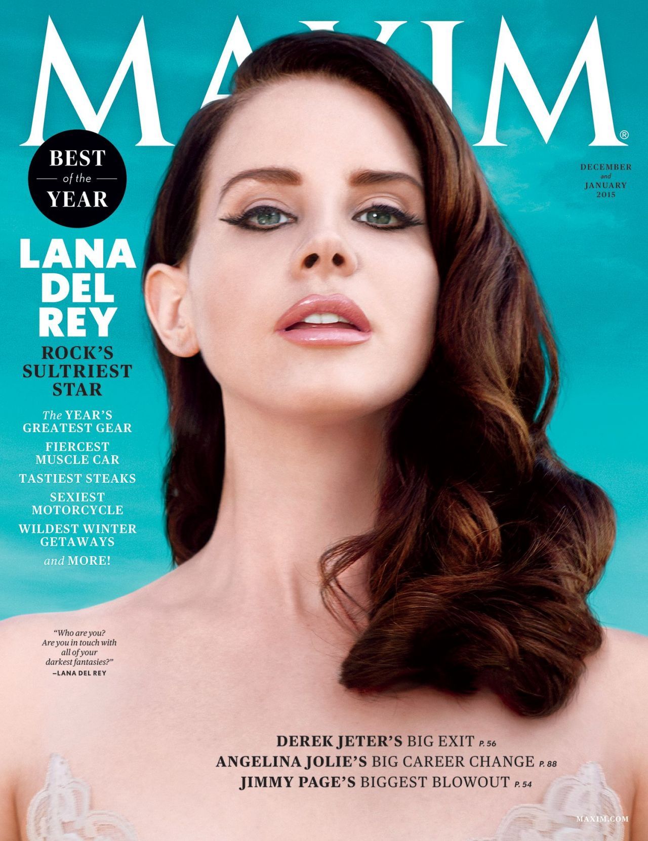 MAXIM magazine side cover Issue 199 December 2014