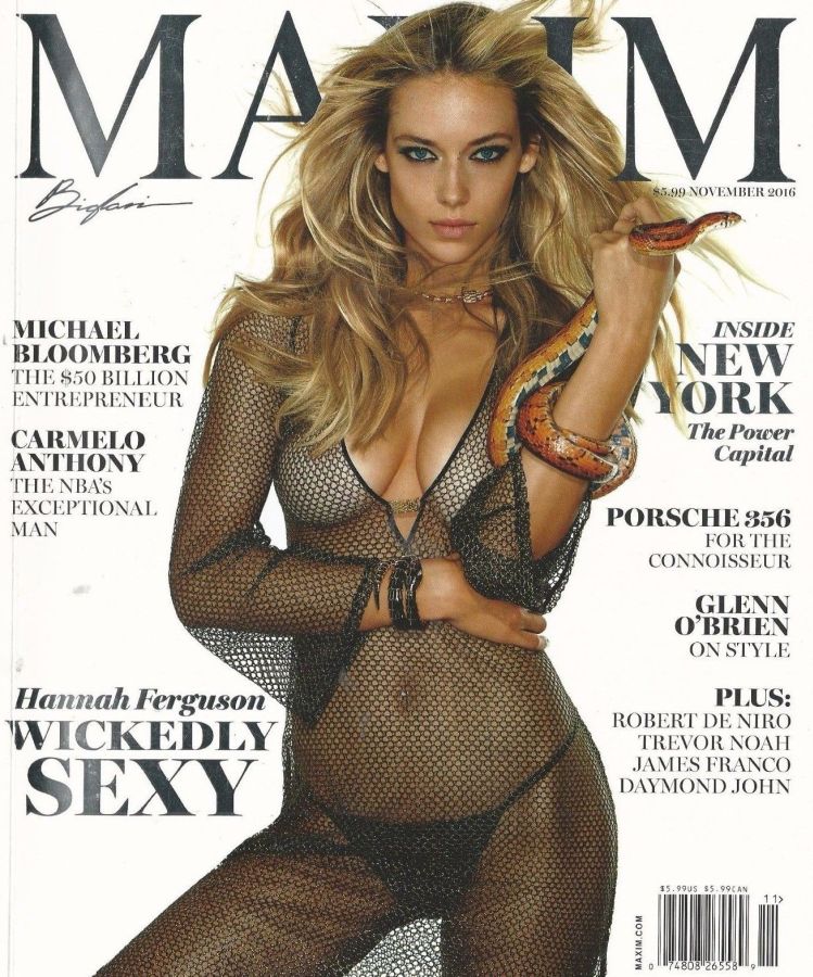 MAXIM magazine side cover Issue 218  November 2016