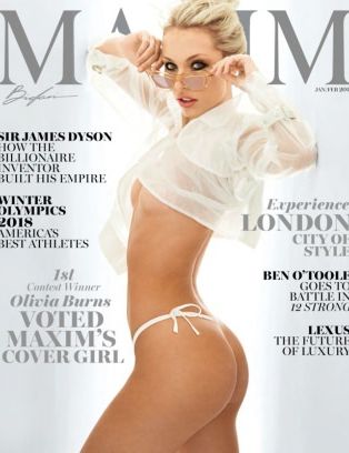 MAXIM magazine side cover Issue 230  January/February 2018