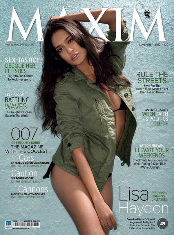 MAXIM (In) magazine side cover November 2012