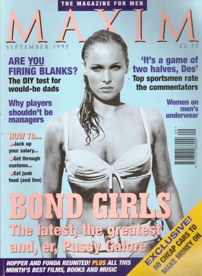 MAXIM (UK) magazine side cover Issue 5 September 1995