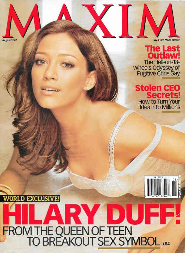 MAXIM magazine side cover Issue 116 August 2007