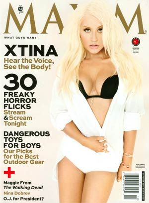 MAXIM magazine side cover Issue 187 October 2013